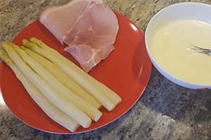 Asperge jambon mayonnaise maison